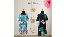  Hot Sale Rayon Floral Kids Dress